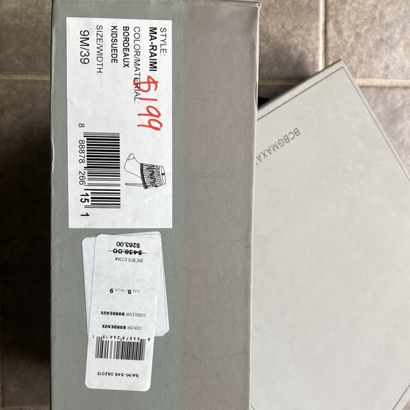 BCBG MaxAzria Bootie Heels Bordeaux, 9 NIB - Picture 8 of 8